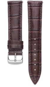 Klassisk elegans med brunt läderarmband - IHS 20mm Leather 379.02.20 SS Buckle