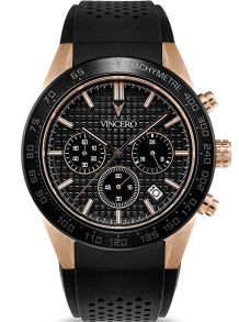 Stiligt herrur i svart och rödguld - Vincero The Rogue Black + Rose Gold Rg-Bla-X06