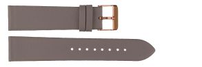 Grått läderarmband - Carrie Taylor Grey Leather Strap (20mm) Rosegold