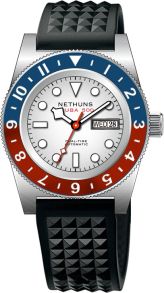 Klocka som är lämplig för dykare; 50 bar vattentäthet - Nethuns Scuba 500 Dual Time Automatic SDTS521