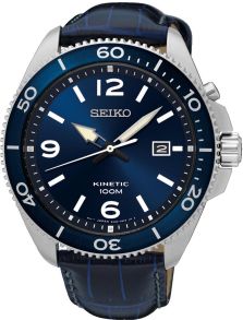 Silverblå klocka med genomskinlig baksida - Seiko SKA745P2
