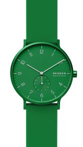 Grön klocka med silikonarmband - Skagen Aaren Kulor SKW6545
