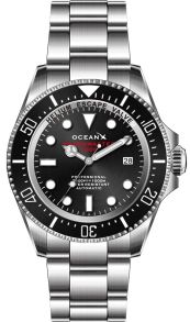 När du vill gå till botten med stil, så bär du denna stålklocka med 100 bar vattentäthet - OceanX Sharkmaster 1000 Meters Automatic Diver SMS1011B