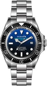 Anpassad för dykning (100 bar, heliumventil, skruvkrona m.m.) - OceanX Sharkmaster 1000 Meters Automatic Diver SMS1012