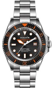 100 bar vattentäthet och en blixt-designad sekundvisare - OceanX Sharkmaster Volcano 1000 Meters Automatic Diver SMS1081