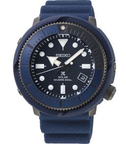 Blått silikonarmband - Seiko Prospex Street Series Solar Divers SNE533P1