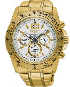 Guldfärgat stål och funktion - Seiko Lord Chronograph SPC244P1