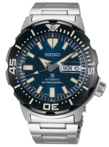 "Bitmönster" på bezel, för bättre grepp - Seiko Prospex Monster Automatic Diver SRPD25K1