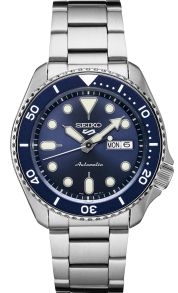 Sportklocka i stål, med visning av dag och datum - Seiko 5 Sports Style Automatic SRPD51K1