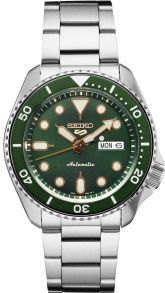 Det silverfärgade stålarmbandet är justerbart - Seiko 5 Sports Style Automatic SRPD63K1