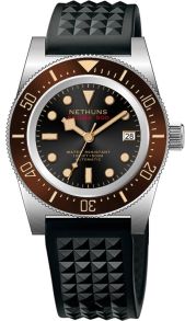 Med 50 bar vattentäthet så vill du ha skruvkrona, heliumventil och roterande bezel... och det får du här - Nethuns Scuba 500 Automatic Diver SS521