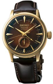 Mörk och manlig urtavla, matchande läderarmband samt automatiskt urverk - Seiko Presage Old Fashioned Automatic Limited Edition SSA392J1