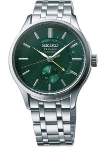 Trendig stålklocka med grön urtavla - Seiko Presage Zen Garden Green SSA397J1