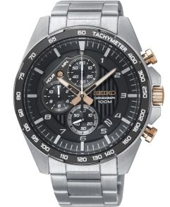 Kvartsur med takymeter och kronograf - Seiko Mens Chronograph SSB323P1