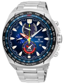 Avancerat herrur som drivs av energi från allt ljus - Seiko Prospex Solar World Time SSC549P1