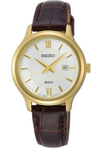 Klassisk armbandsklocka från Seiko, med armband av läder - Seiko Neo Classic SUR644P1