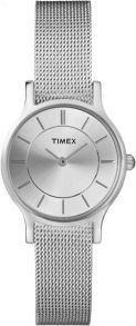 Nätt och elegant i silverfärgat stål... bara 26 mm bred boett - Timex Classic T2P167