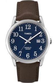 Brunt, silver och blått... läder och stål - Timex Mens TW2P75900
