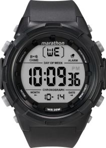 Clear digital screen with time and date present - Timex Marathon TW5M32900