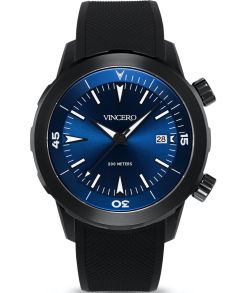 Elegant och funktionell, med 20 bar vattentäthet - Vincero The Vessel Silicone - Midnight Sap-BlaS-D08
