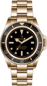 Guldfärgat dykarur med svart urtavla - OceanX Sharkmaster-V 500 Meters Automatic Diver VSMS511
