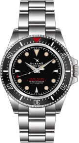 Datumvisning, 50 bar vattentäthet och silverfärgat stålarmband - OceanX Sharkmaster-V Neptune Edition 500 Meters Automatic Diver VSMS541