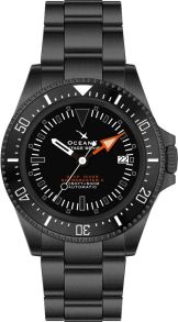Svart stålklocka med hela 50 bar vattentäthet - OceanX Sharkmaster-V 500 Meters Automatic Diver VSMS552